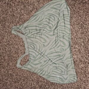 Xersion Green Patterned Bra